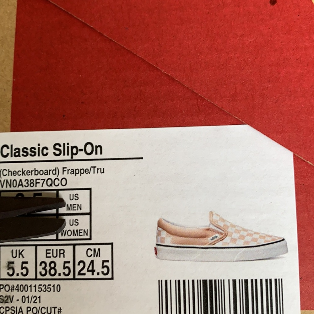 Vans Men’s Classic Slip-On (Checkerboard) Frappe/True Whit
VN0A38F7QC0
sneakers - Picture 16 of 16